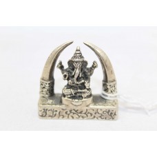 Handmade Hindu God Idol Ganesha Ganesh Figurine 925 Sterling Silver H6